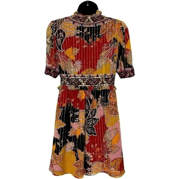 GUC Verb by Anthropologie Tunic/dress, beads, sequins, multicolour, size XSmall - Picture 3 of 17